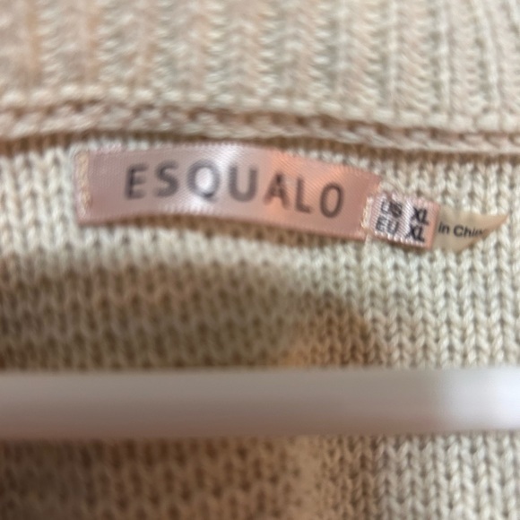 ESQUALO MUSTARD COLOURED Crew Neck Sweater with Shoulder Accents -US-12 - Picture 7 of 8